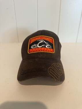 Orange County Choppers OCC Embroidered Brown Baseball Cap